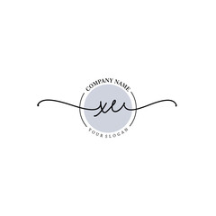 Fototapeta premium XE signature logo template vector