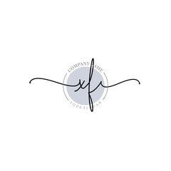 Obraz premium XF signature logo template vector