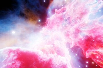 Space nebula background. Million years BC. Planets and galaxy, science fiction backdrop. Beauty of deep space. Billions of galaxies in the universe cosmic art wallpaper. 3D illustration.