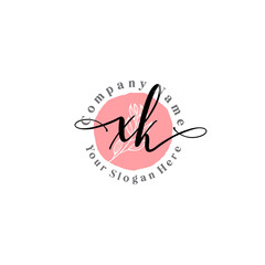 XK signature logo template vector