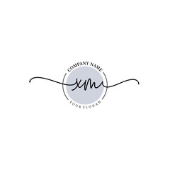 Fototapeta premium XM signature logo template vector