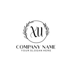 XU Beauty vector initial logo