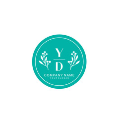 YD Beauty vector initial logo