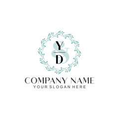 YD Beauty vector initial logo