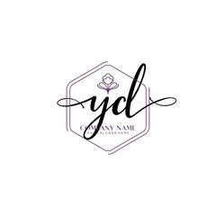 YD signature logo template vector