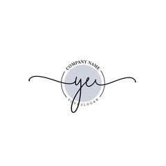YE signature logo template vector