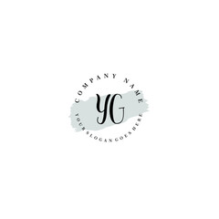 YG Beauty vector initial logo