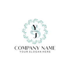 YJ Beauty vector initial logo