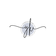Obraz premium YK signature logo template vector