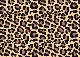 Leopard print seamless pattern, animal skin patches, trendy texture for clothing print, fabric.