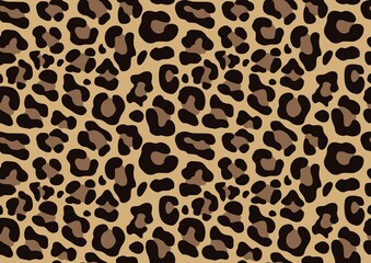 Fototapeta na wymiar Leopard print, yagura texture vector seamless pattern, trendy design. Disguise.