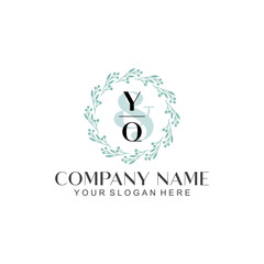 YQ Beauty vector initial logo