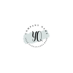 YQ Beauty vector initial logo