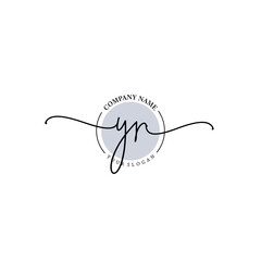 YR signature logo template vector