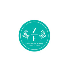ZE Beauty vector initial logo