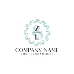 ZL Beauty vector initial logo