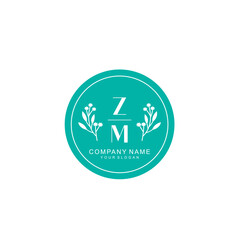 ZM Beauty vector initial logo