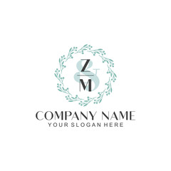 ZM Beauty vector initial logo