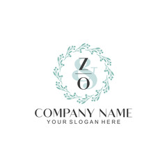 ZO Beauty vector initial logo