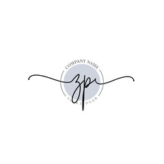 Obraz premium ZP signature logo template vector