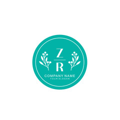 ZR Beauty vector initial logo