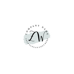 ZW Beauty vector initial logo