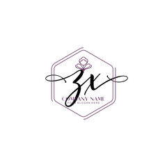 ZX signature logo template vector