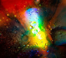 abstract colorful background with circles and bubbles
