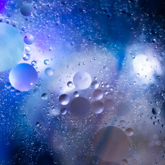 abstract blue background with bubbles
