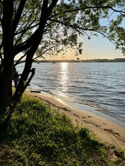 Sunset on the beach / Солнце и полено на закате (ByKate)