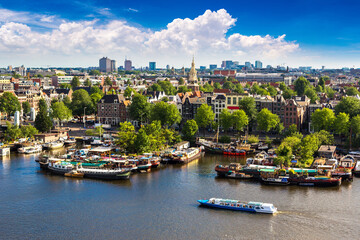 Obraz premium Panoramic view of Amsterdam