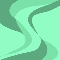 Vector dynamic background of abstract shapes in green colors.