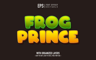 green and orange cartoon game title text effect