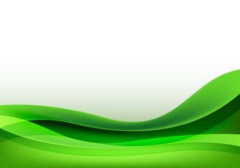 Plakat Abstract green business wave background
