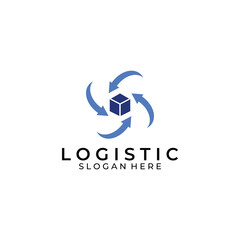 Logistics company vector logo, arrow icon logo, fast digital delivery logo. Using simple and easy logo vector editing.