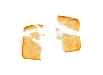 Crackers or biscuits. Cookies isolated