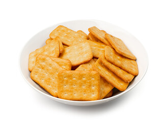 Crackers or biscuits. Cookies isolated