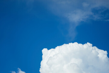 Clouds in the blue sky as a natural background.