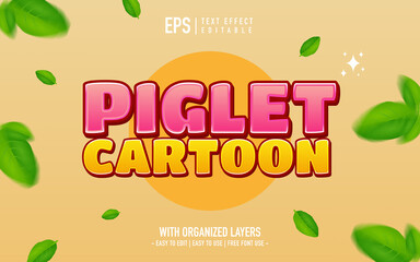 pink text effect in cartoon game title style