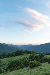 Fototapeta premium Sunset at the top of Belagua. Navarrese Pyrenees