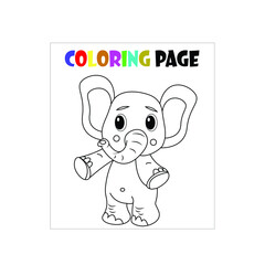 Elephant coloring page 