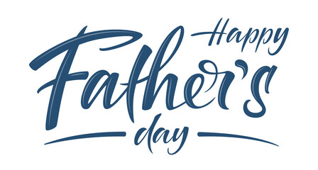 Father's day handwritten lettering text, isolated on white background. Vector celebration sign for postcard, greeting cards, poster, banner, sticker. Season greetings. Best dad ever