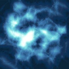 Colored blue electric glow. Glowing energy grid. Abstract blue sky texture, electric lightning background. Plasma cloud. Digital illustration sparkling wallpaper