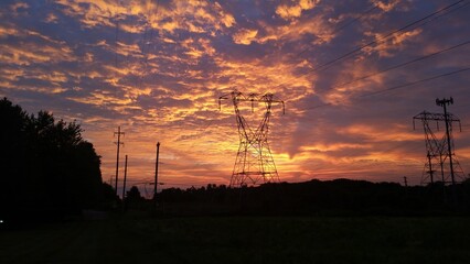 Sunset in West Chester Pennsylvania