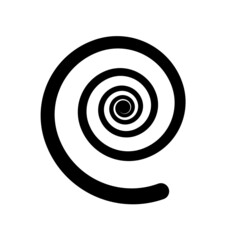 black spiral icon vector illustration
