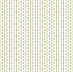 Seamless traditional Japanese ornament Kumiko.Golden color lines.