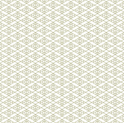 Seamless traditional Japanese ornament Kumiko.Golden color lines.