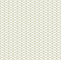 Seamless traditional Japanese ornament Kumiko.Golden color lines.