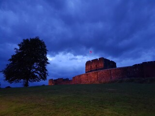 Zamek w Carlisle wieczorem