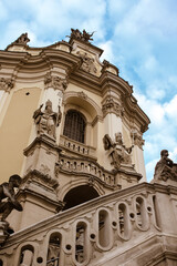 Fototapeta na wymiar The ancient Cathedral of St. Jura in Lviv 
